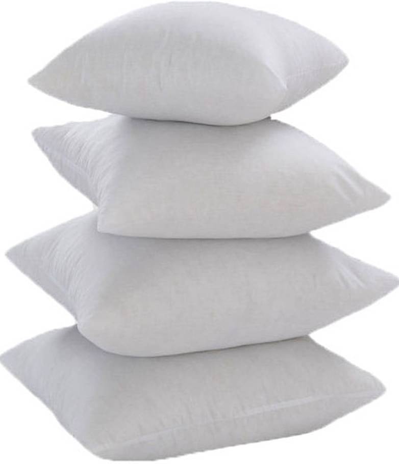 JDXONLINESALE Set of 4 White Poly Cotton Filled Cushion JDXONLINESALE Set of 4 White Poly Cotton Filled Cushion