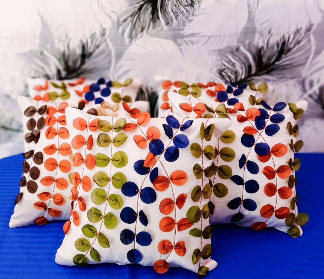 JDXONLINESALE Set of 5 Cotton Nature Square Cushion Cover (40X40)cm - White JDXONLINESALE Set of 5 Cotton Nature Square Cushion Cover (40X40)cm - White