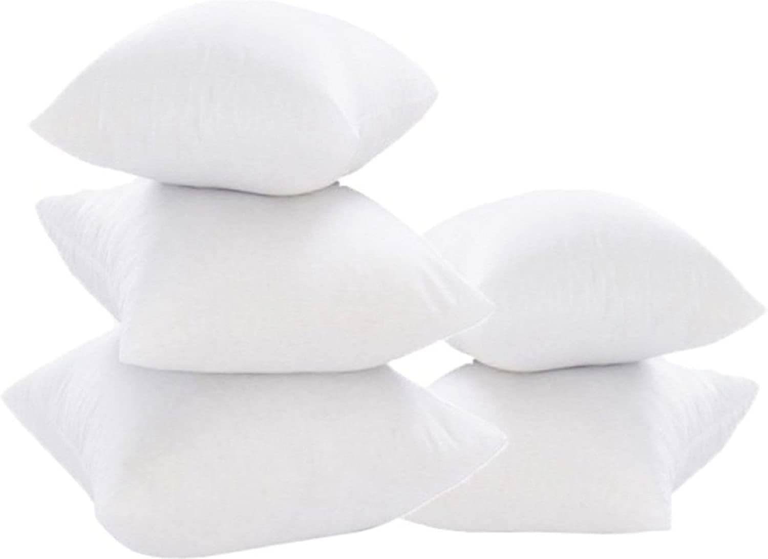     			JDXONLINESALE Set of 5 White Cotton Filled Cushion