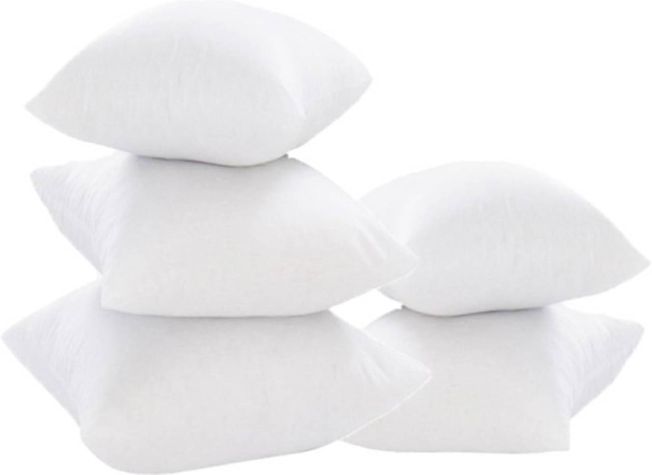 JDXONLINESALE Set of 5 White Poly Cotton Filled Cushion JDXONLINESALE Set of 5 White Poly Cotton Filled Cushion