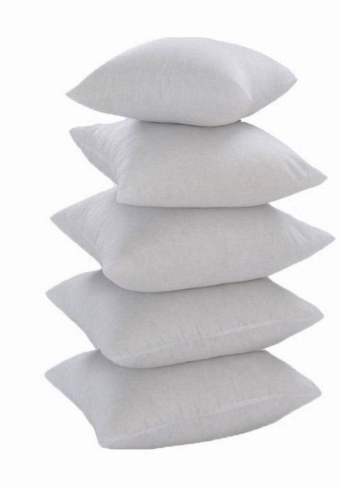     			JDXONLINESALE Set of 5 White Poly Cotton Filled Cushion
