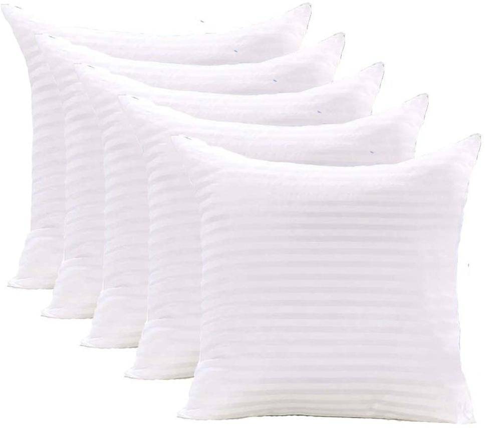 JDXONLINESALE Set of 5 White Polyester Filled Cushion JDXONLINESALE Set of 5 White Polyester Filled Cushion