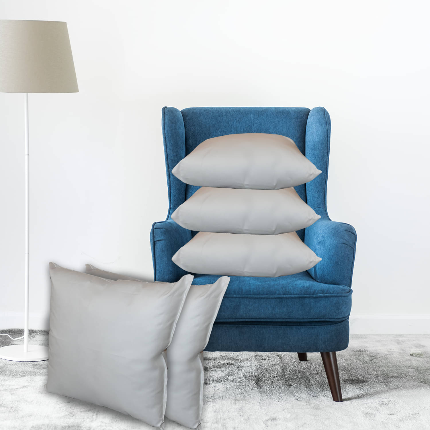 JDXONLINESALE Set of 5 White Polyester Filled Cushion JDXONLINESALE Set of 5 White Polyester Filled Cushion