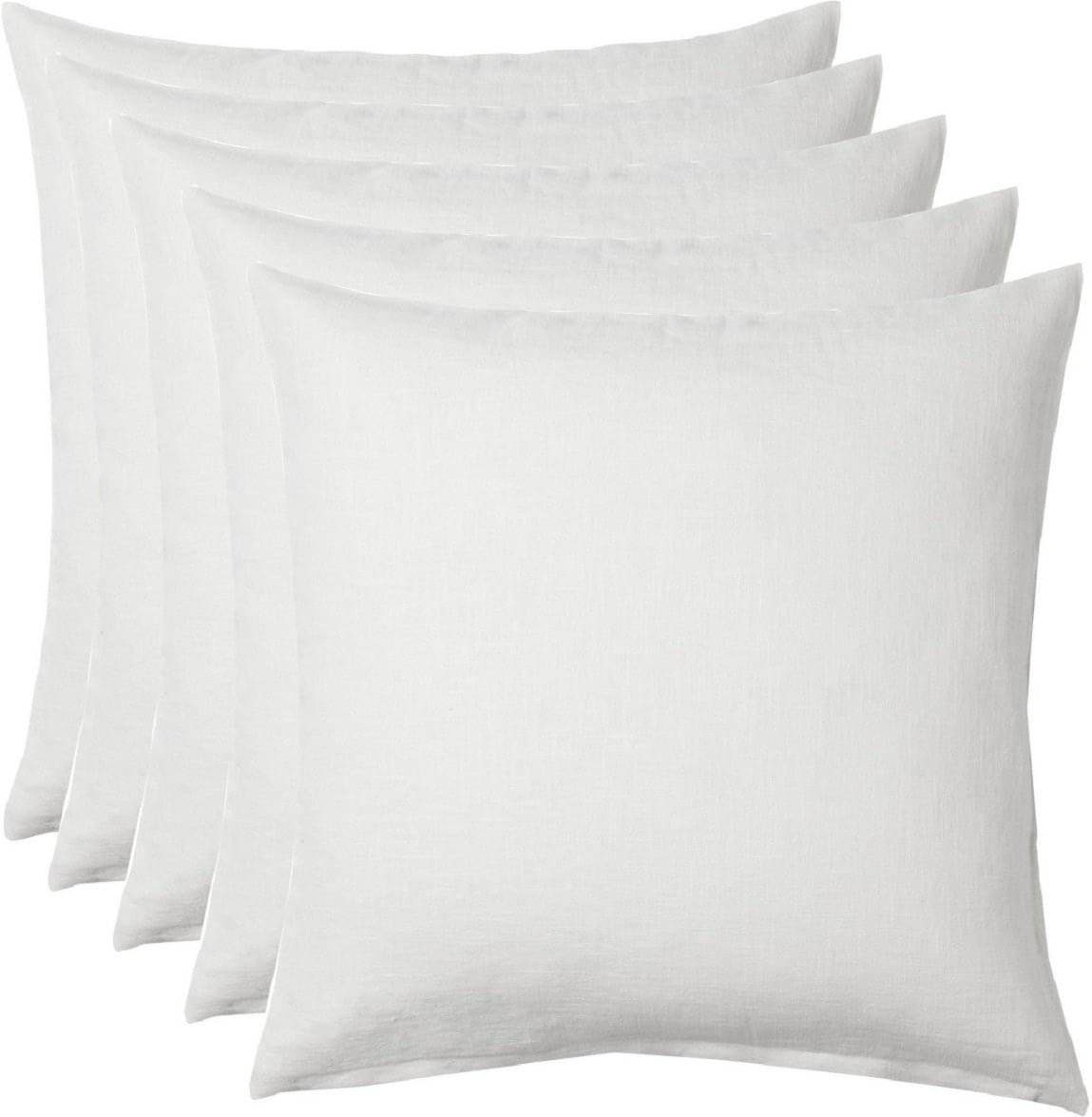     			JDXONLINESALE Set of 5 White Cotton Filled Cushion