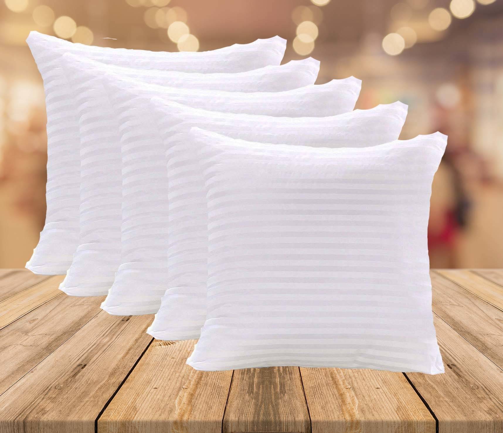     			JDXONLINESALE Set of 5 White Polyester Filled Cushion