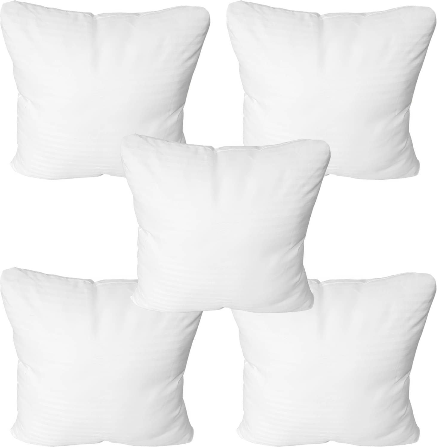     			JDXONLINESALE Set of 5 White Polyester Filled Cushion