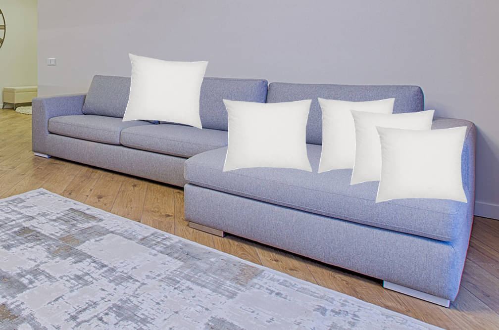     			JDXONLINESALE Set of 5 White Polyester Filled Cushion