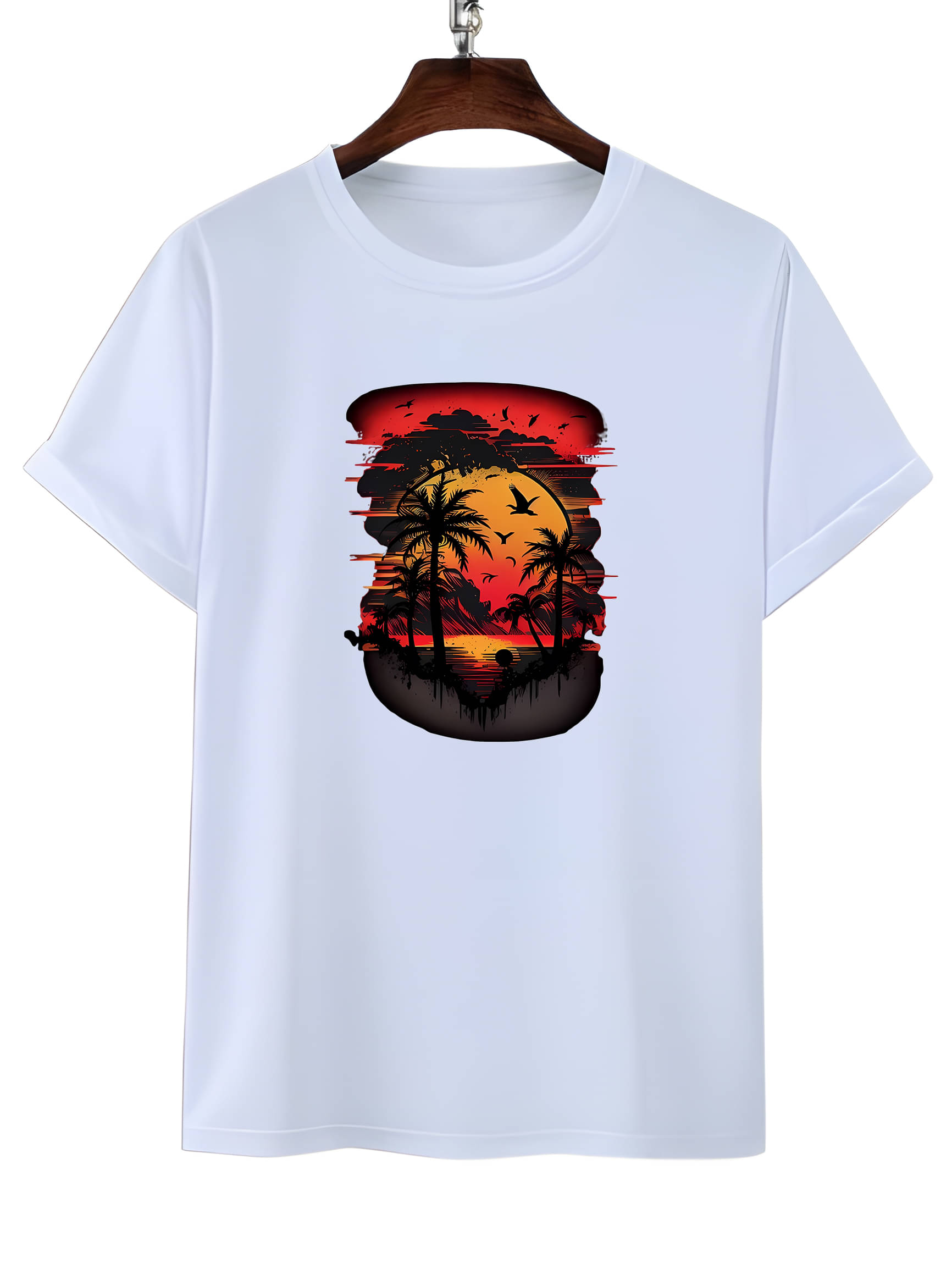 LUXELOOT Polyester Regular Fit Printed Half Sleeves Men's Round T-Shirt - White ( Pack of 1 ) LUXELOOT Polyester Regular Fit Printed Half Sleeves Men's Round T-Shirt - White ( Pack of 1 )