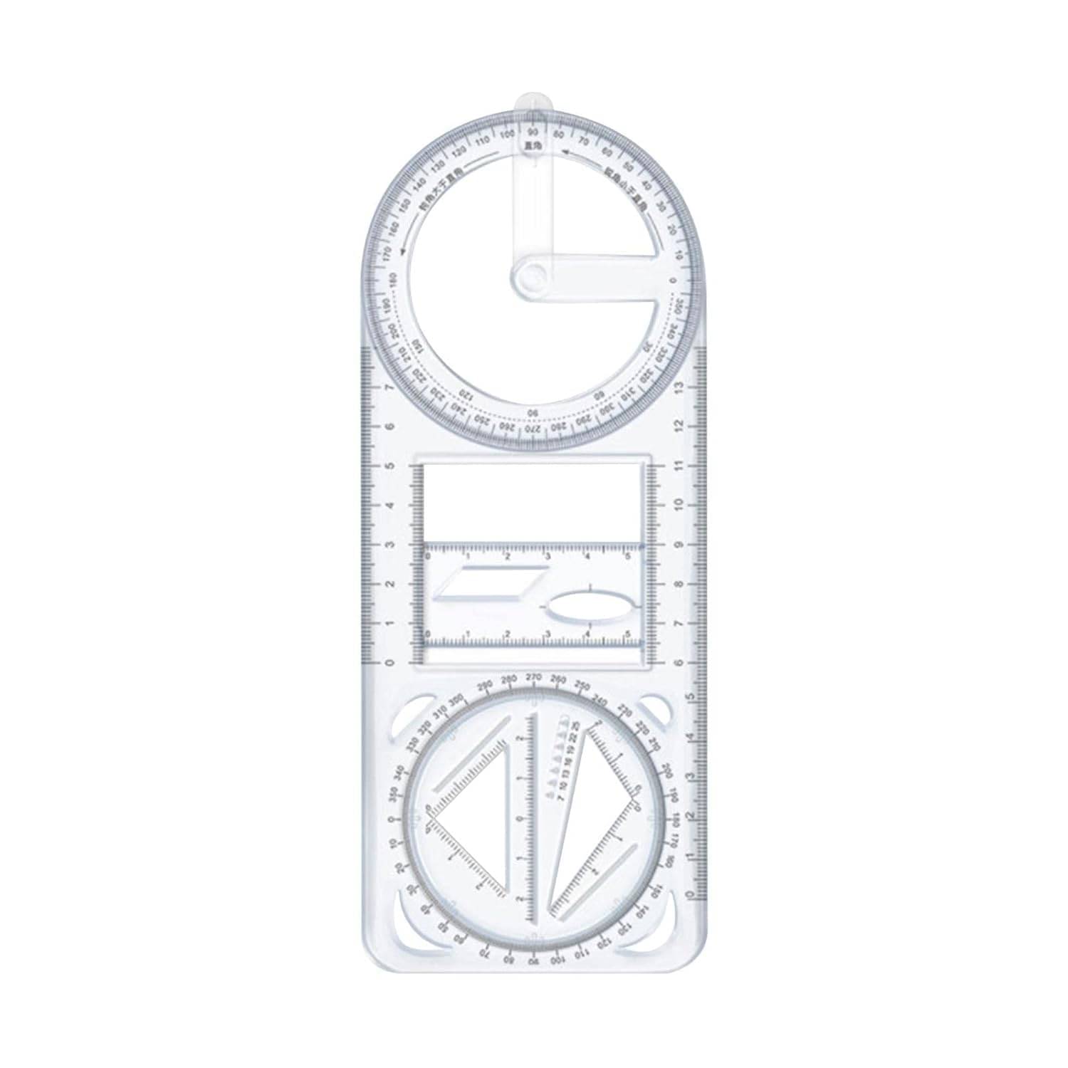     			Multifunctional Geometric Ruler Mathematics Drawing Template for Woodworking Style A | 1 Multifunctional Geometric Ruler.