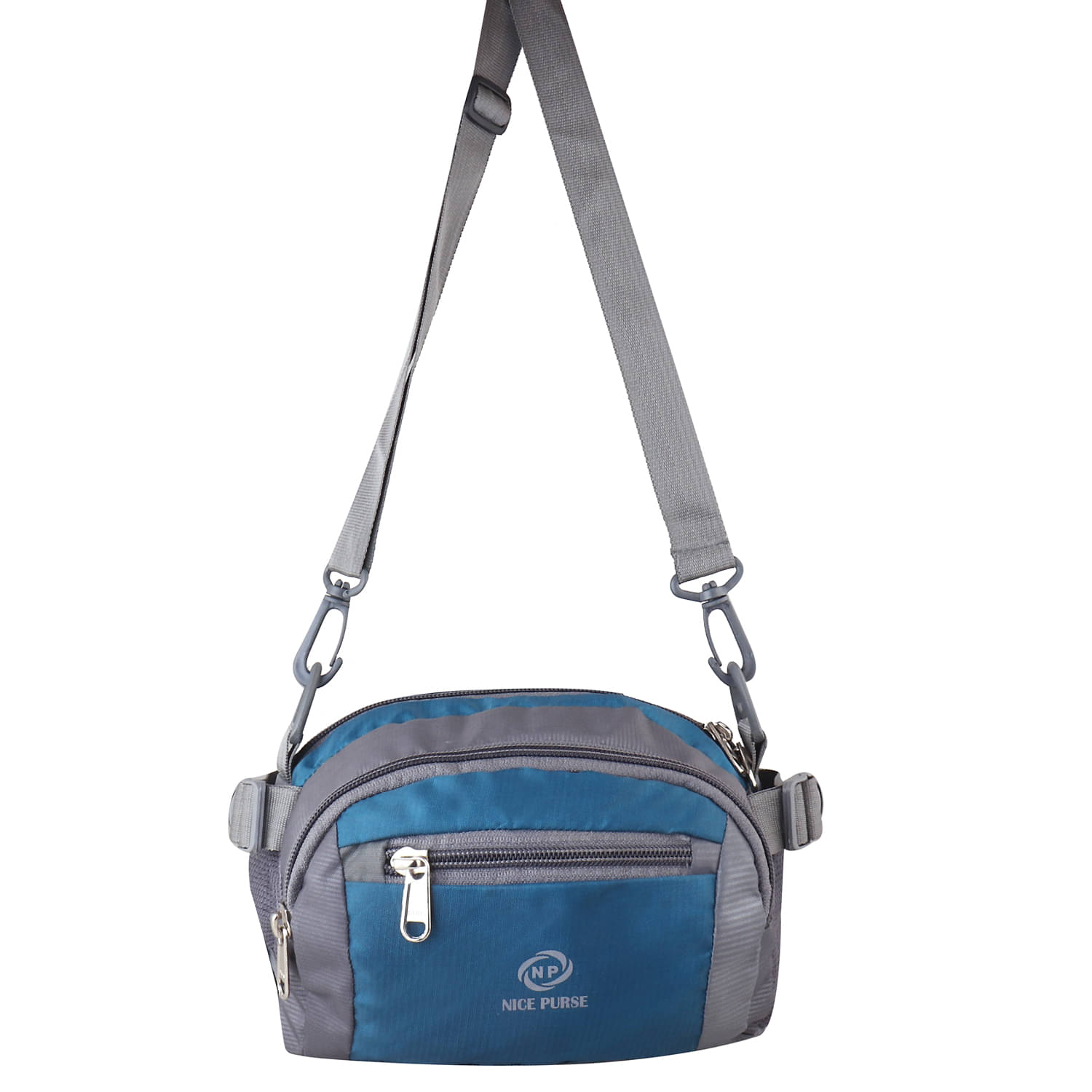     			Nice Purse Backpack Polyster Set of 1 ( Blue,Grey )