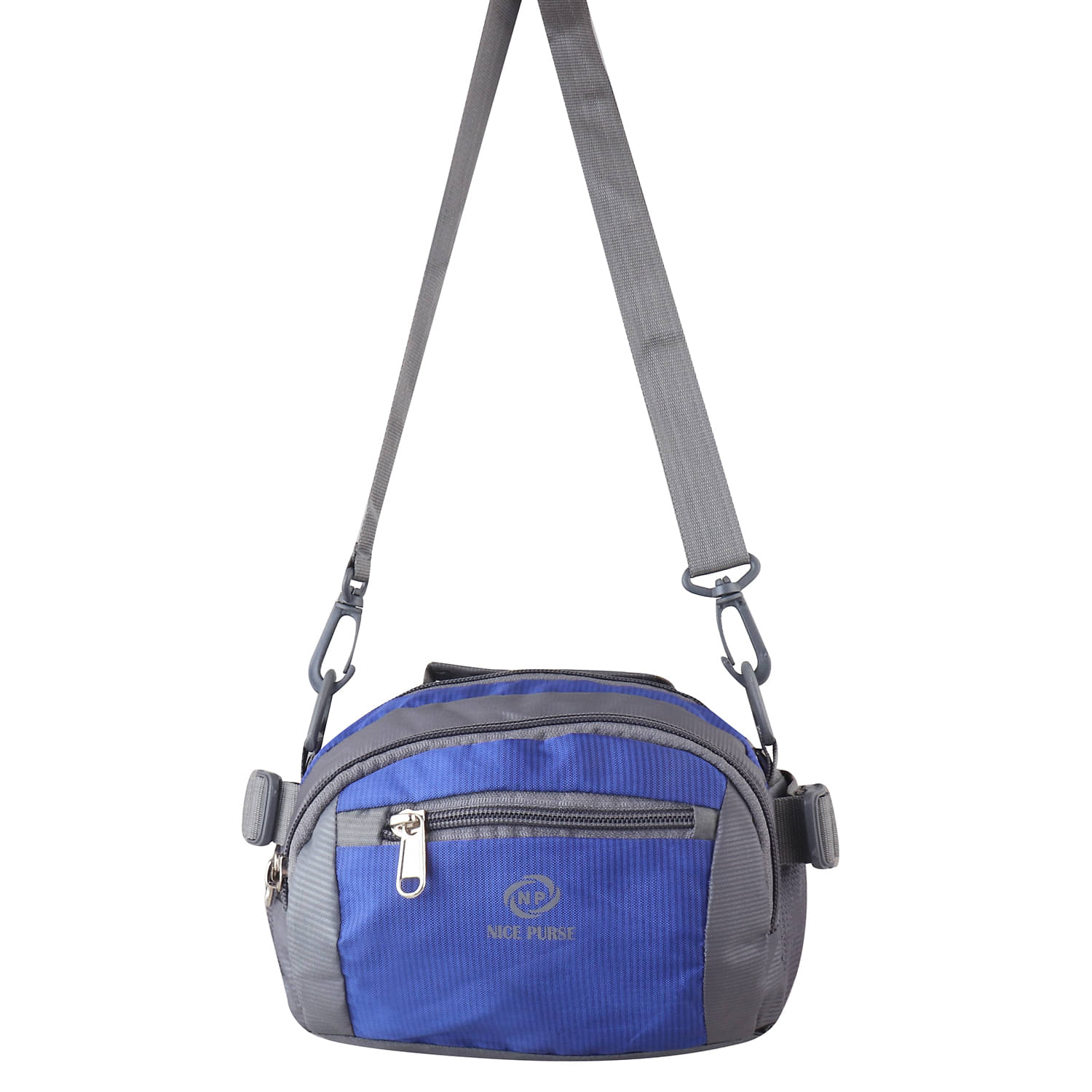     			Nice Purse Sling Bag Polyster Set of 1 ( Blue,Dark Grey )