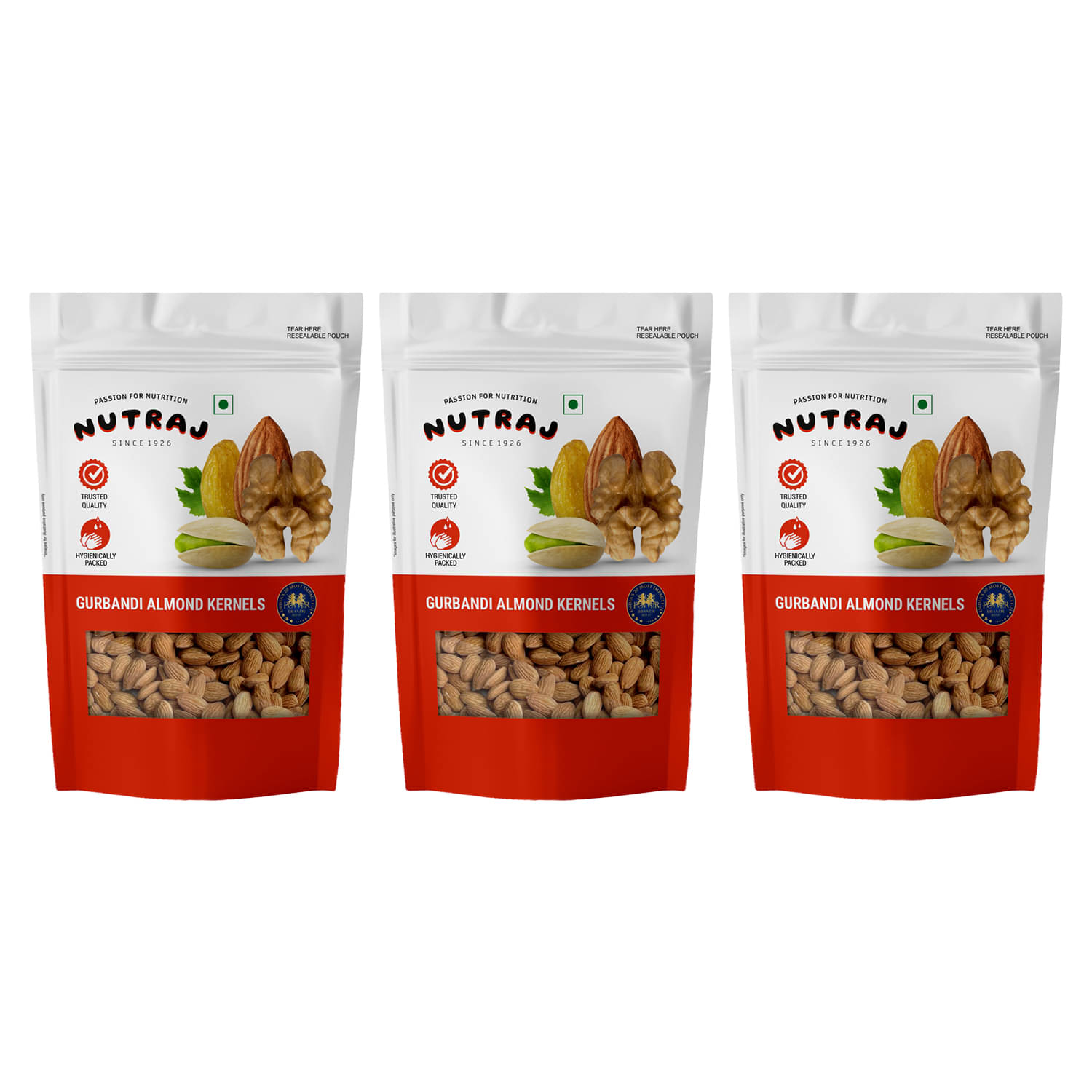     			Nutraj Gurbandi Almond Kernels 750G (250G X 3) Choti Giri Gurbandi Badam