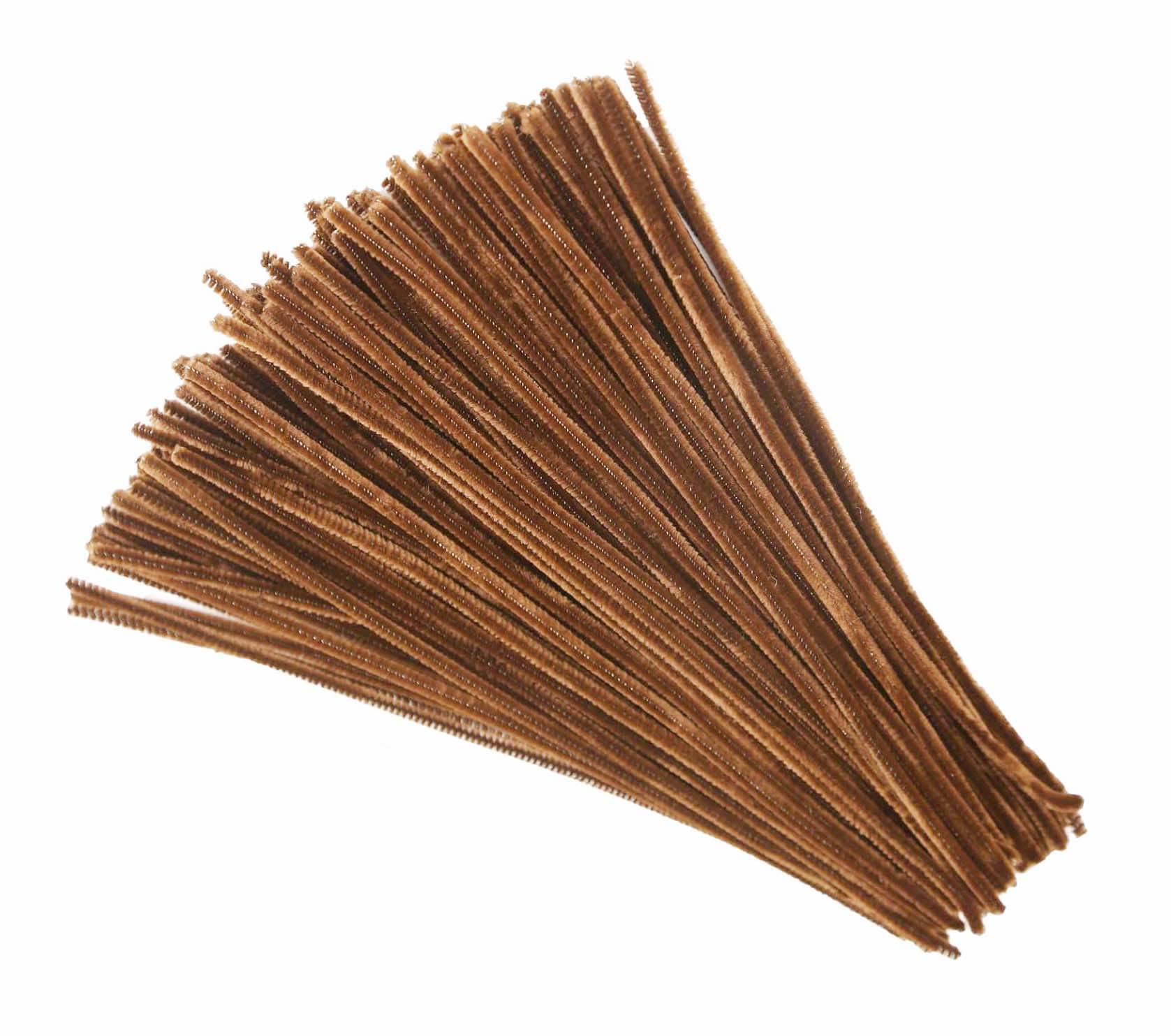     			PRANSUNITA Pipe Cleaners 25 Pcs,Chenille Stems for DIY Crafts Decorations Creative School Projects (6 mm x 12 Inch), Color Brown