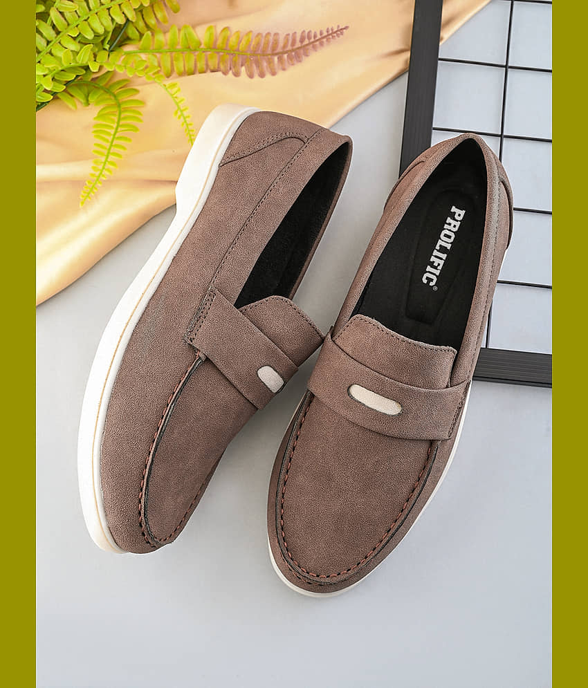Prolific Brown Men's Slip on - Formal Shoes | Buy online on ZillyBuy