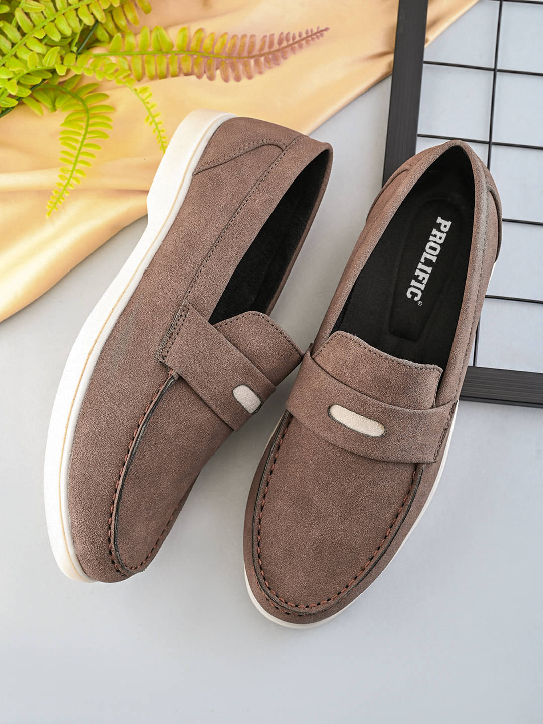     			Prolific Brown Men's Slip on