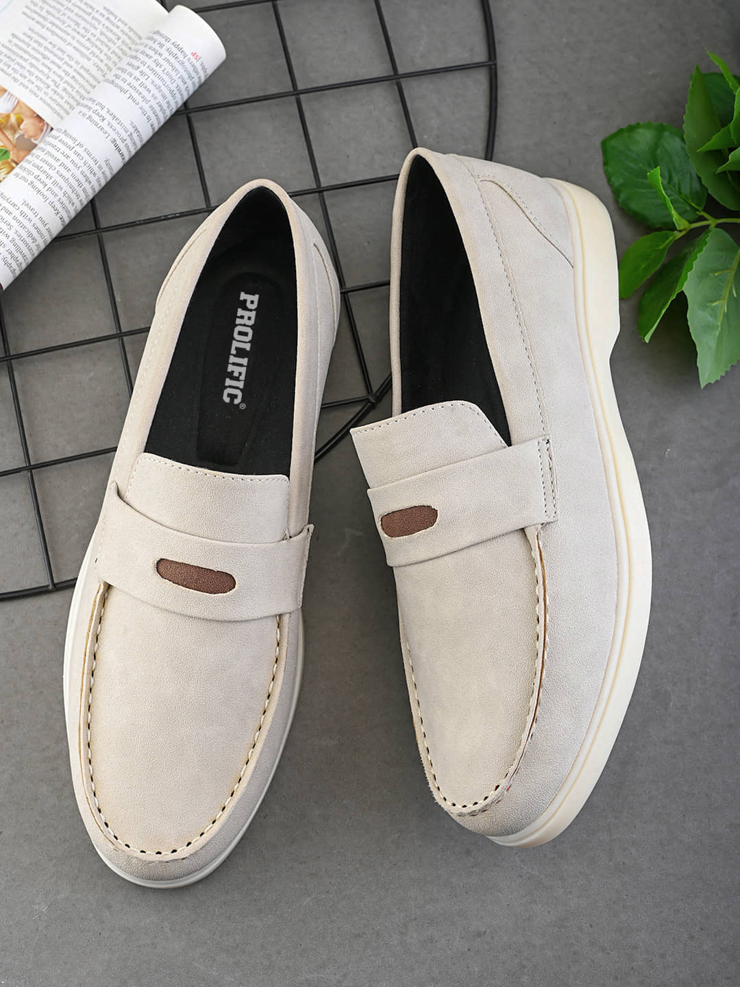 Prolific Cream Men's Slip on - Formal Shoes | Buy online on ZillyBuy