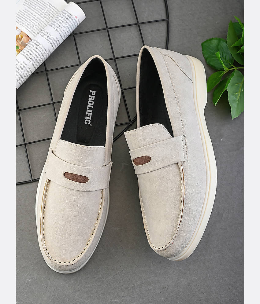 Prolific Cream Men's Slip on - Formal Shoes | Buy online on ZillyBuy