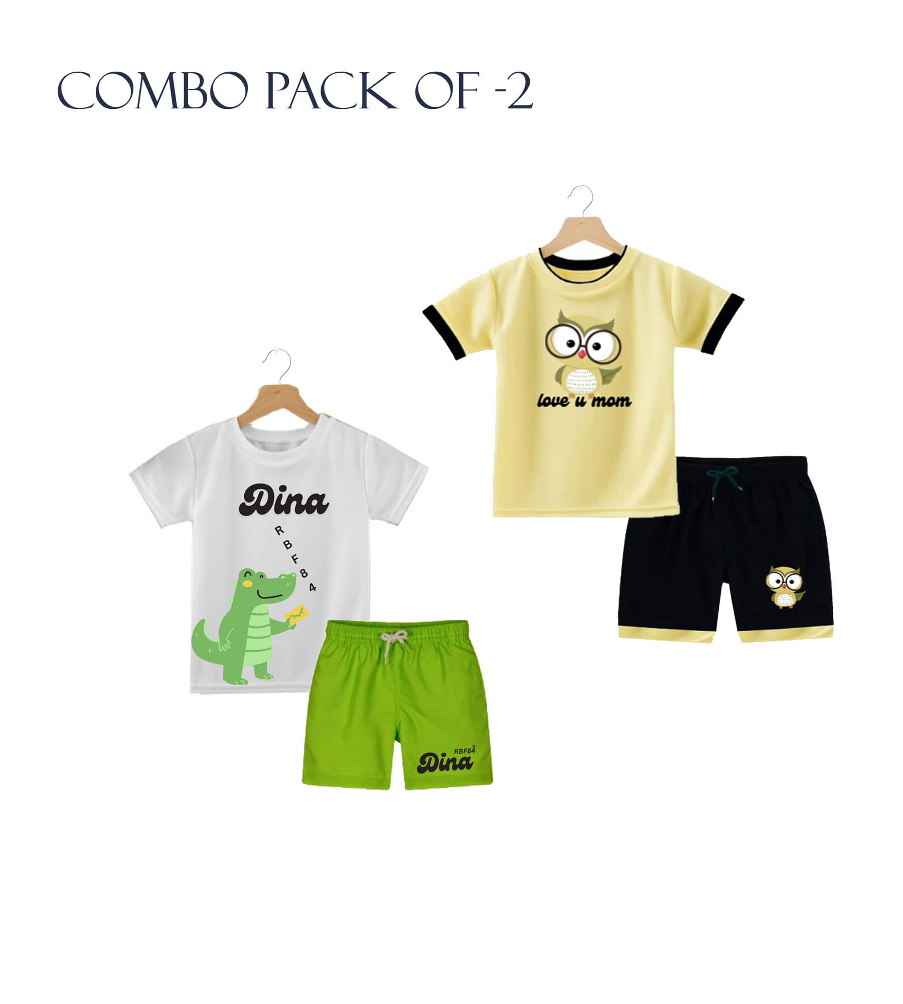 RBF84 Pack of 2 Baby Boys Cotton T-Shirt & Shorts Set ( Multicolor 1 ) RBF84 Pack of 2 Baby Boys Cotton T-Shirt & Shorts Set ( Multicolor 1 )