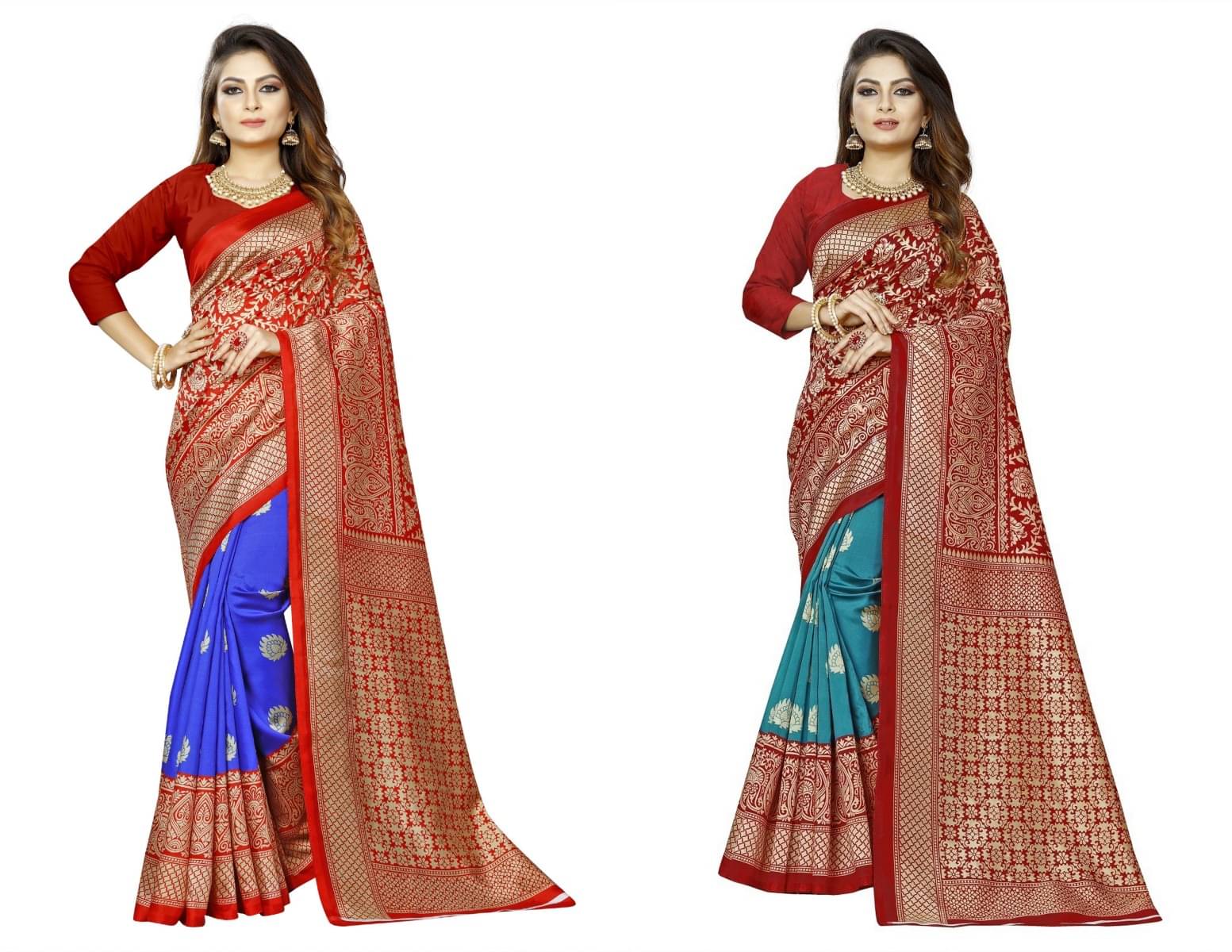 RUNAYA NX Art Silk Printed Saree With Unstitched Blouse Piece ( Multicolor ) RUNAYA NX Art Silk Printed Saree With Unstitched Blouse Piece ( Multicolor )