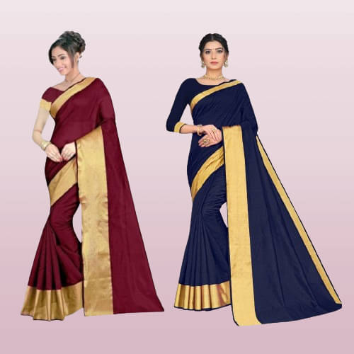 RUNAYA NX Cotton Blend Printed Saree With Unstitched Blouse Piece ( Multicolor ) RUNAYA NX Cotton Blend Printed Saree With Unstitched Blouse Piece ( Multicolor )
