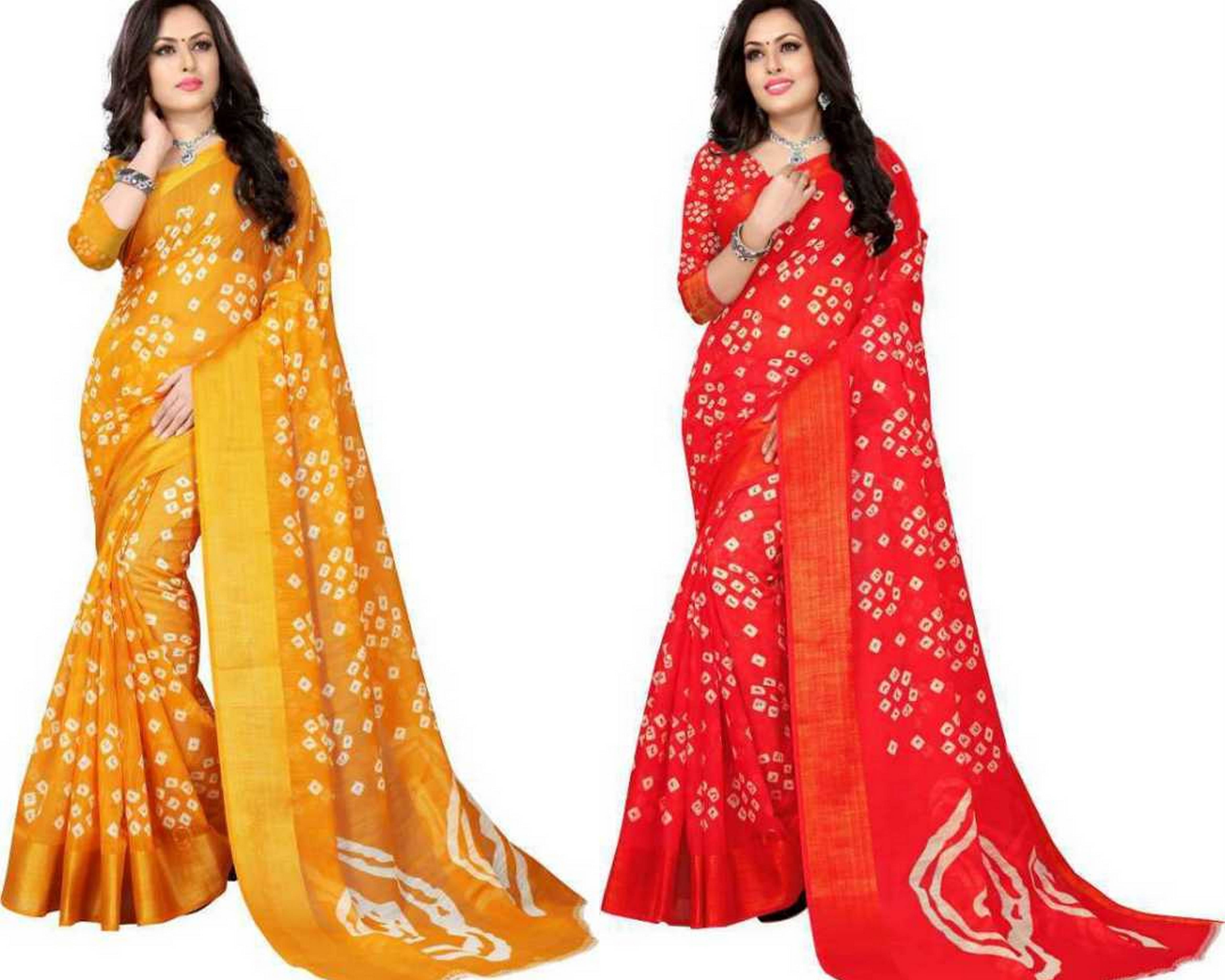 RUNAYA NX Cotton Blend Printed Saree With Unstitched Blouse Piece ( Multicolor ) RUNAYA NX Cotton Blend Printed Saree With Unstitched Blouse Piece ( Multicolor )
