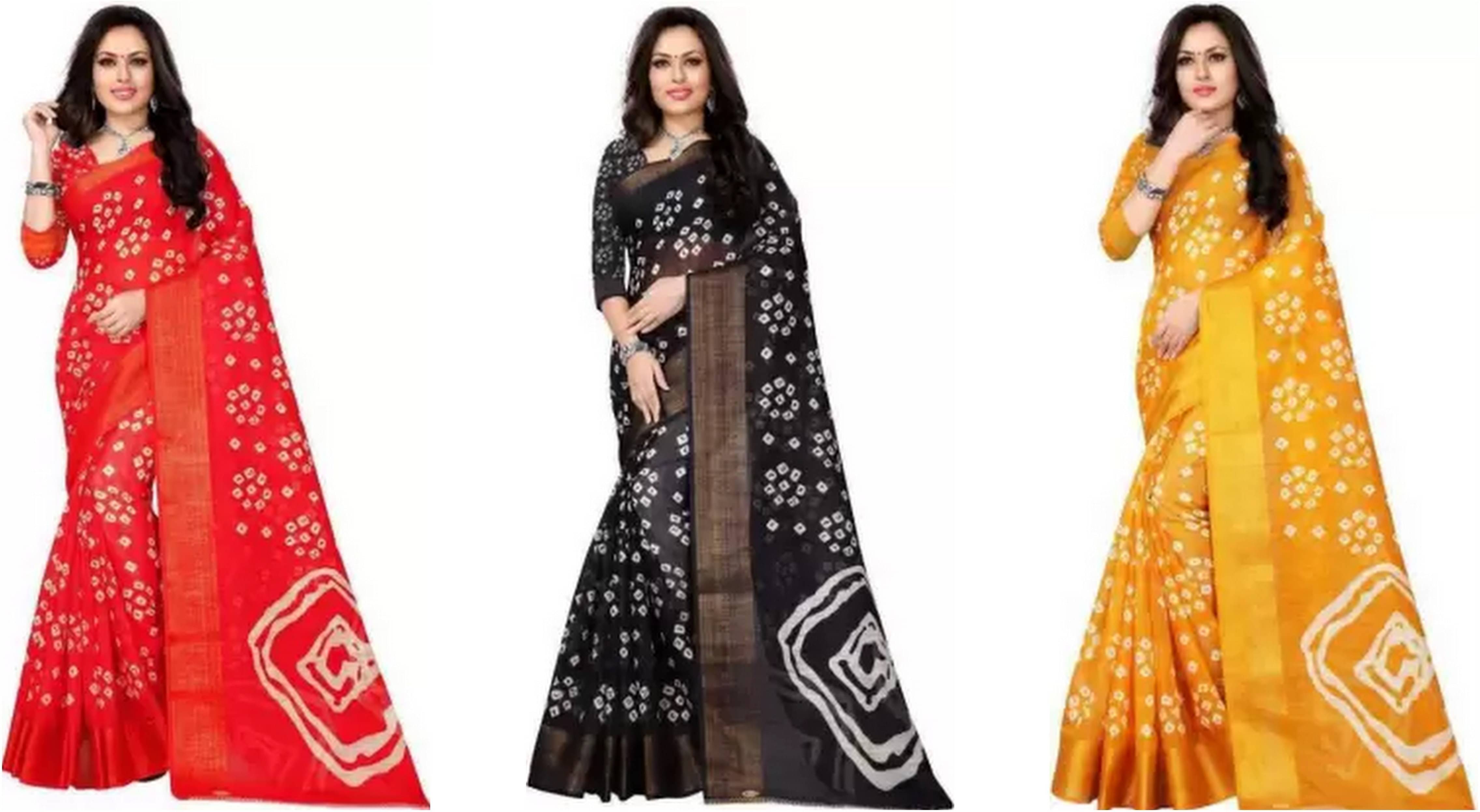 RUNAYA NX Cotton Blend Printed Saree With Unstitched Blouse Piece ( Multicolor ) RUNAYA NX Cotton Blend Printed Saree With Unstitched Blouse Piece ( Multicolor )