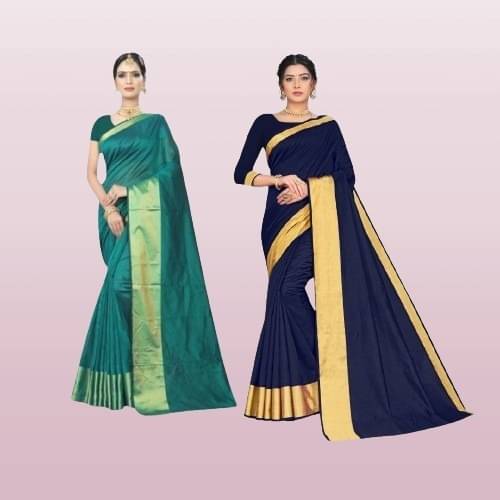RUNAYA NX Cotton Blend Printed Saree With Unstitched Blouse Piece ( Multicolor ) RUNAYA NX Cotton Blend Printed Saree With Unstitched Blouse Piece ( Multicolor )
