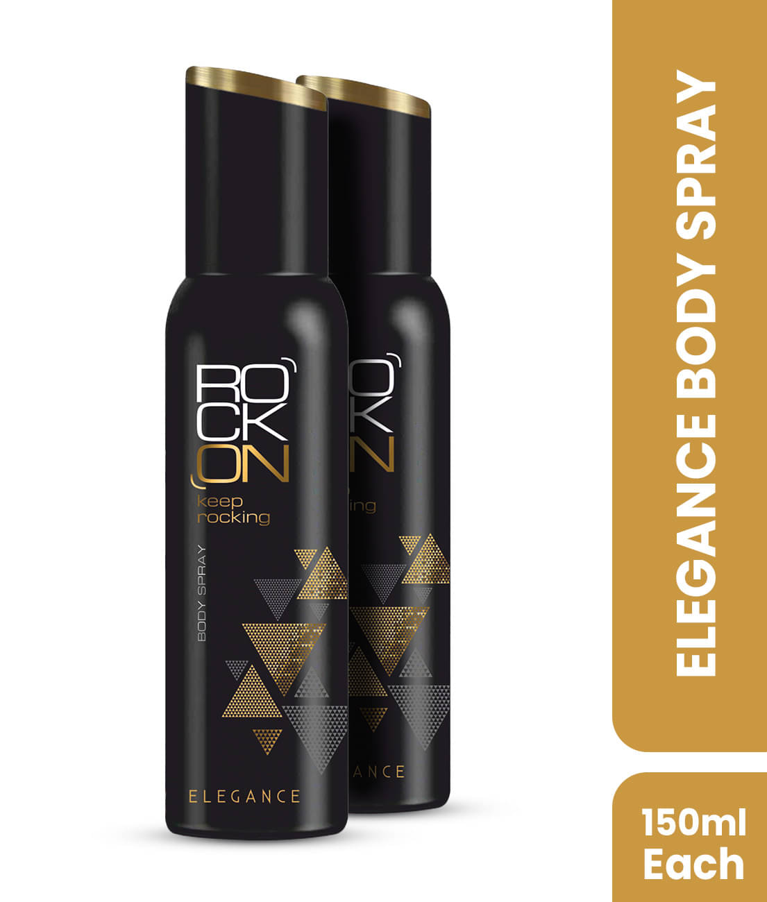 Rockon Elegance Deodorant Unisex Spray for Long-Lasting Refreshing & Fragrance (Pack of 2 x 150ml)     			Rockon Elegance Deodorant Unisex Spray for Long-Lasting Refreshing & Fragrance (Pack of 2 x 150ml)
