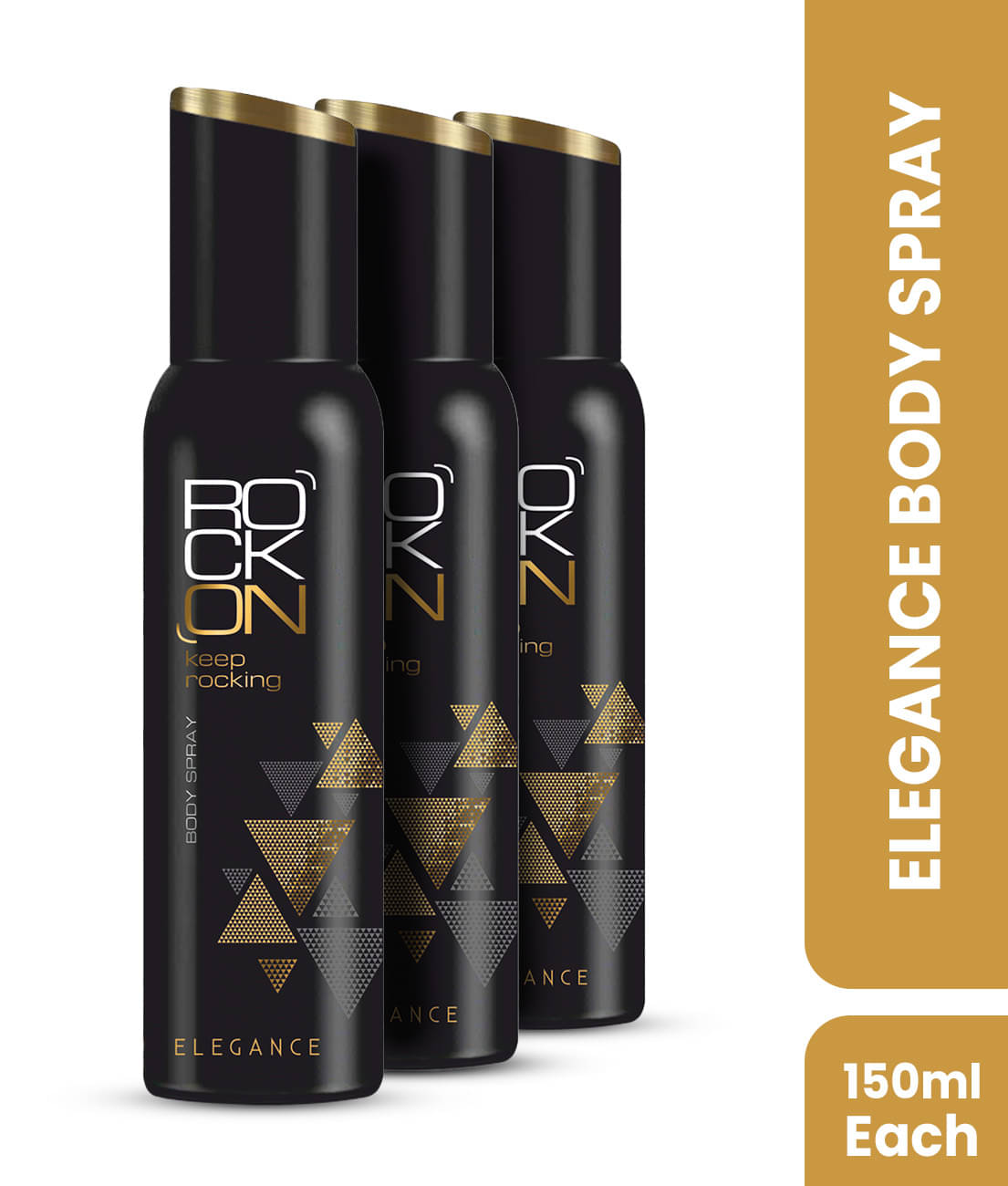 Rockon Elegance Deodorant Unisex Spray for Long-Lasting Refreshing & Fragrance (Pack of 3 x 150ml) Rockon Elegance Deodorant Unisex Spray for Long-Lasting Refreshing & Fragrance (Pack of 3 x 150ml)