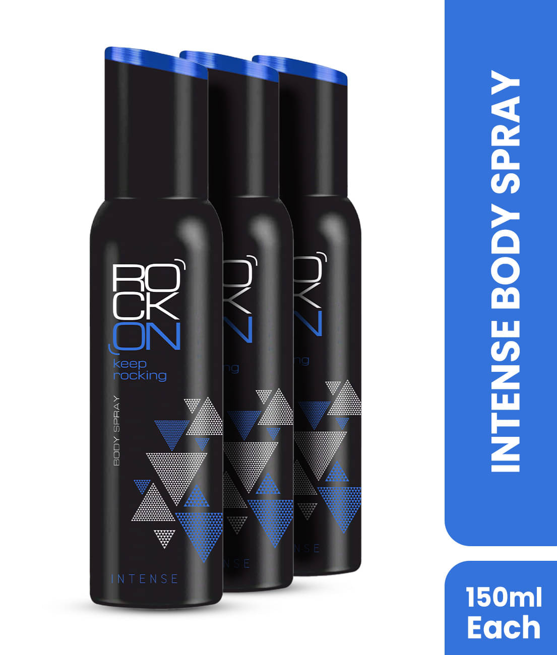 ROCK ON Intense Deodorant Body Spray with Long Lasting Fragrance Men & Women 150 ml ( Pack of 3 ) ROCK ON Intense Deodorant Body Spray with Long Lasting Fragrance Men & Women 150 ml ( Pack of 3 )