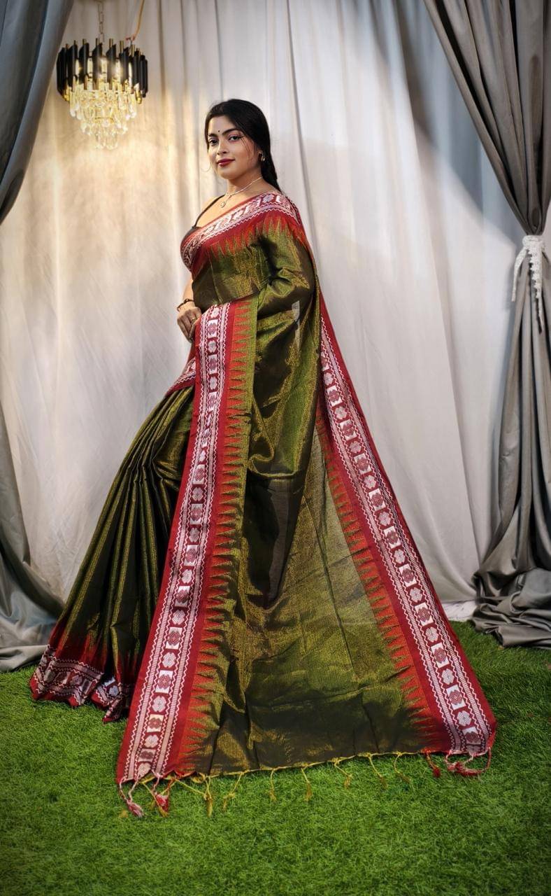 SARADA HANDLOOM Cotton Self Design Saree With Unstitched Blouse Piece ( Fluorescent Green ) SARADA HANDLOOM Cotton Self Design Saree With Unstitched Blouse Piece ( Fluorescent Green )