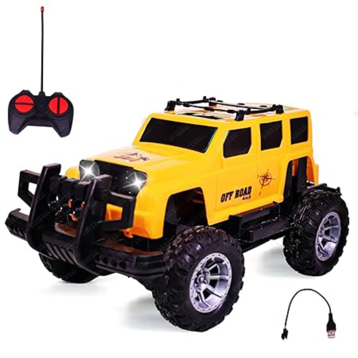     			SUNTAP 4x4 Remote Control RC High Speed Monster Truck Toy Racing Car for Kids - Multicolor Plastic Car ( Pack of 1 )