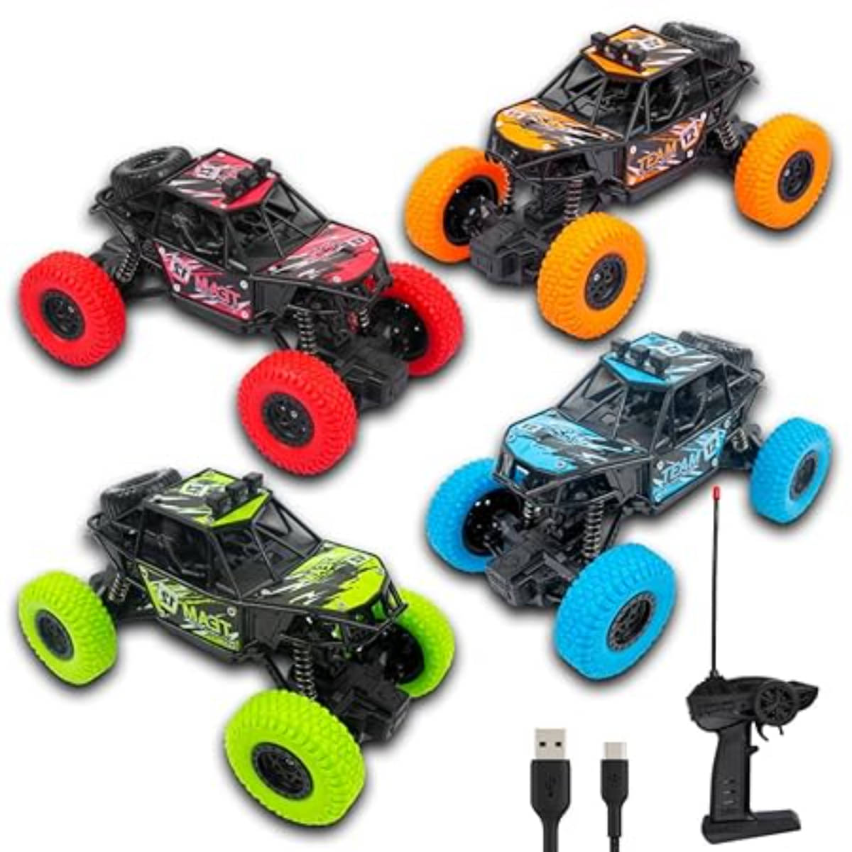 SUNTAP Multicolor RC Car Monster Toy Car | RC Monster Car 4x4 - Multicolor Plastic Car ( Pack of 1 ) SUNTAP Multicolor RC Car Monster Toy Car | RC Monster Car 4x4 - Multicolor Plastic Car ( Pack of 1 )
