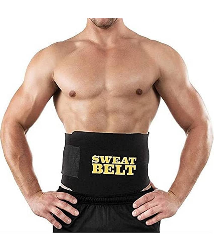Slim Belt Waist Trimmer Yoga Wrap Weight Loss Fat Burner Slim Belt for Men and Women (Black) - Sports and Fitness Equipment | Buy online on ZillyBuy
