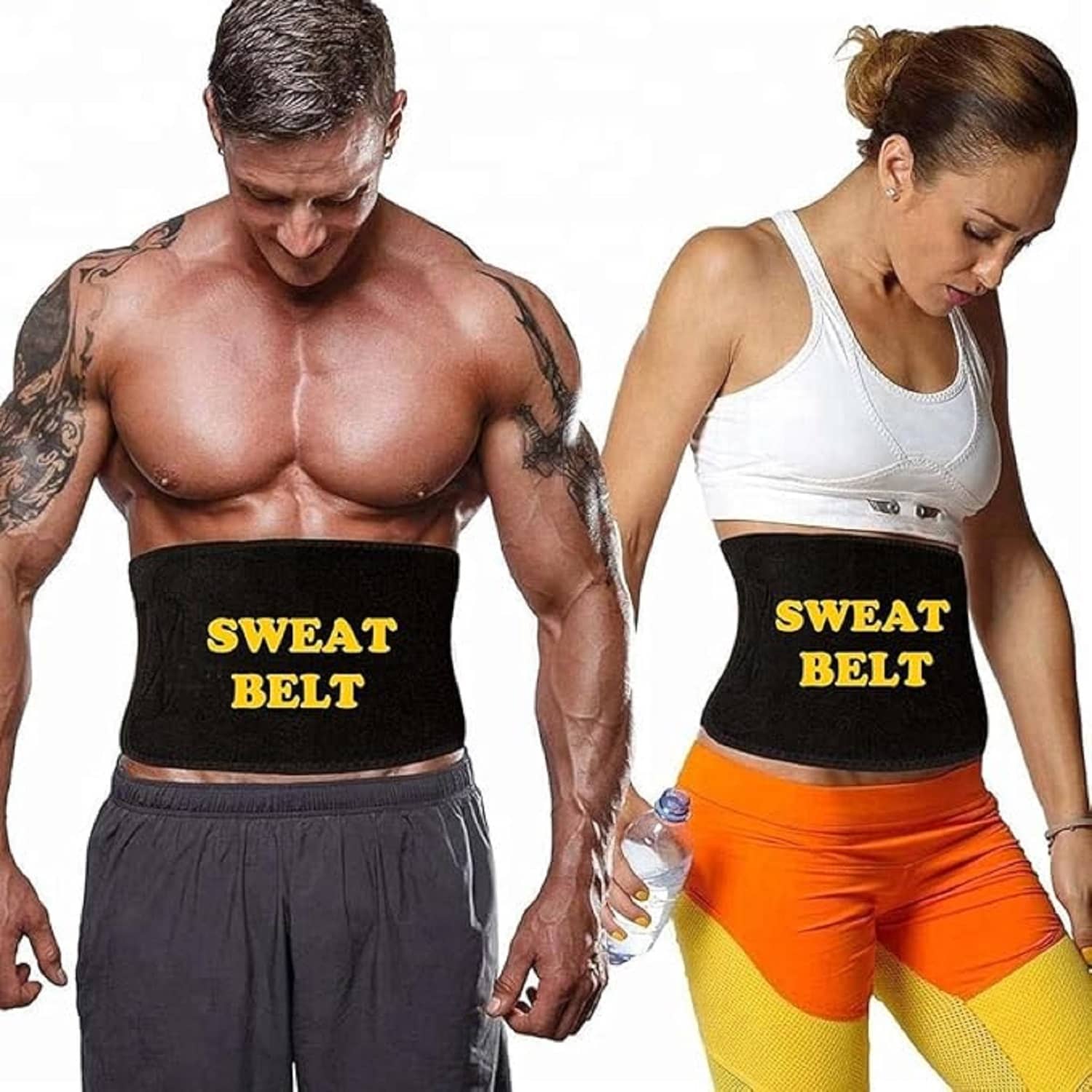 Slim Waist Trimmer Yoga Wrap Weight Loss Fat Burner Slim Belt for Men and Women (Black) - Sports and Fitness Equipment | Buy online on ZillyBuy