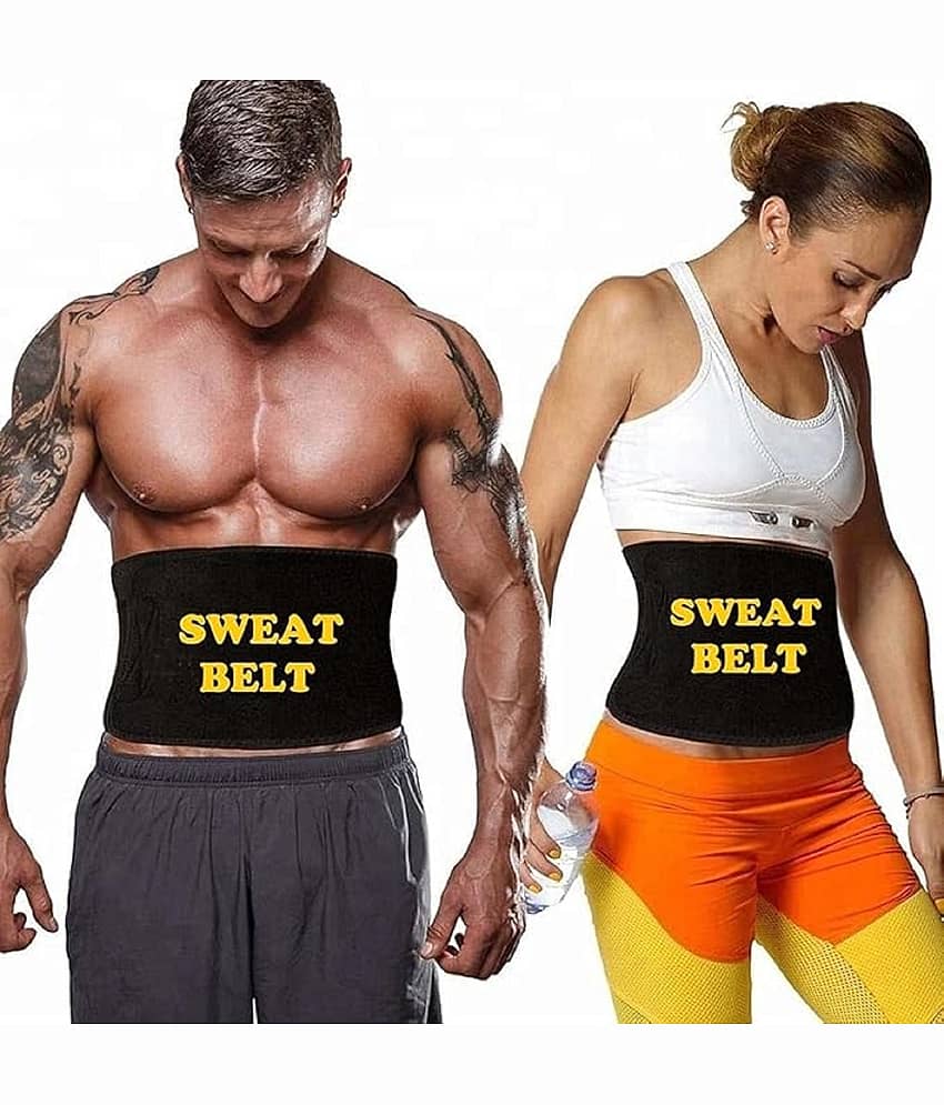 Slim Waist Trimmer Yoga Wrap Weight Loss Fat Burner Slim Belt for Men and Women (Black) - Sports and Fitness Equipment | Buy online on ZillyBuy