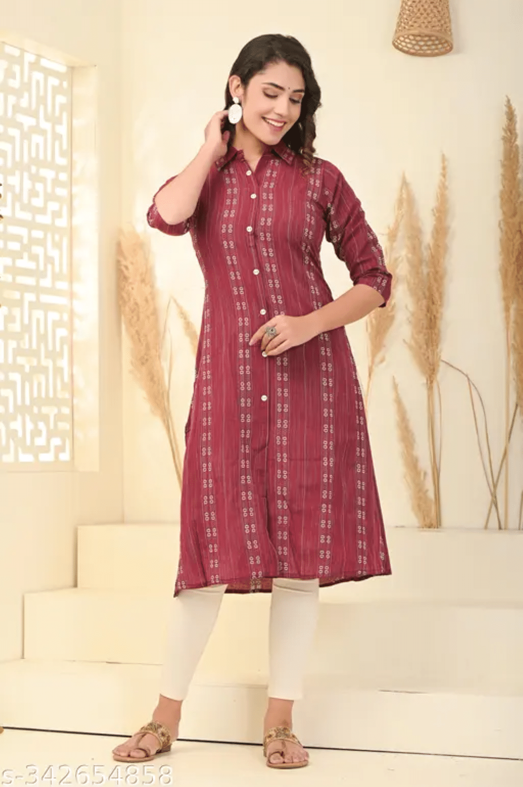 Star Fashion Pack of 1 Cotton Striped A-line Women's Kurti - ( Multicolor ) Star Fashion Pack of 1 Cotton Striped A-line Women's Kurti - ( Multicolor )