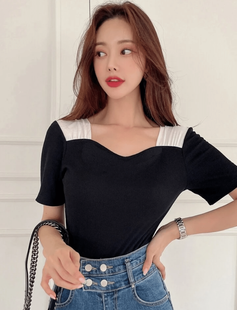     			TAMINA Women's Cotton Blend Crop Top ( Black )