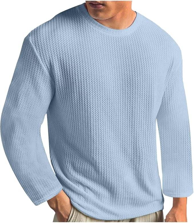 TOROLY Cotton Blend Regular Fit Self Design Full Sleeves Men's Round T-Shirt - Sky Blue ( Pack of 1 ) TOROLY Cotton Blend Regular Fit Self Design Full Sleeves Men's Round T-Shirt - Sky Blue ( Pack of 1 )