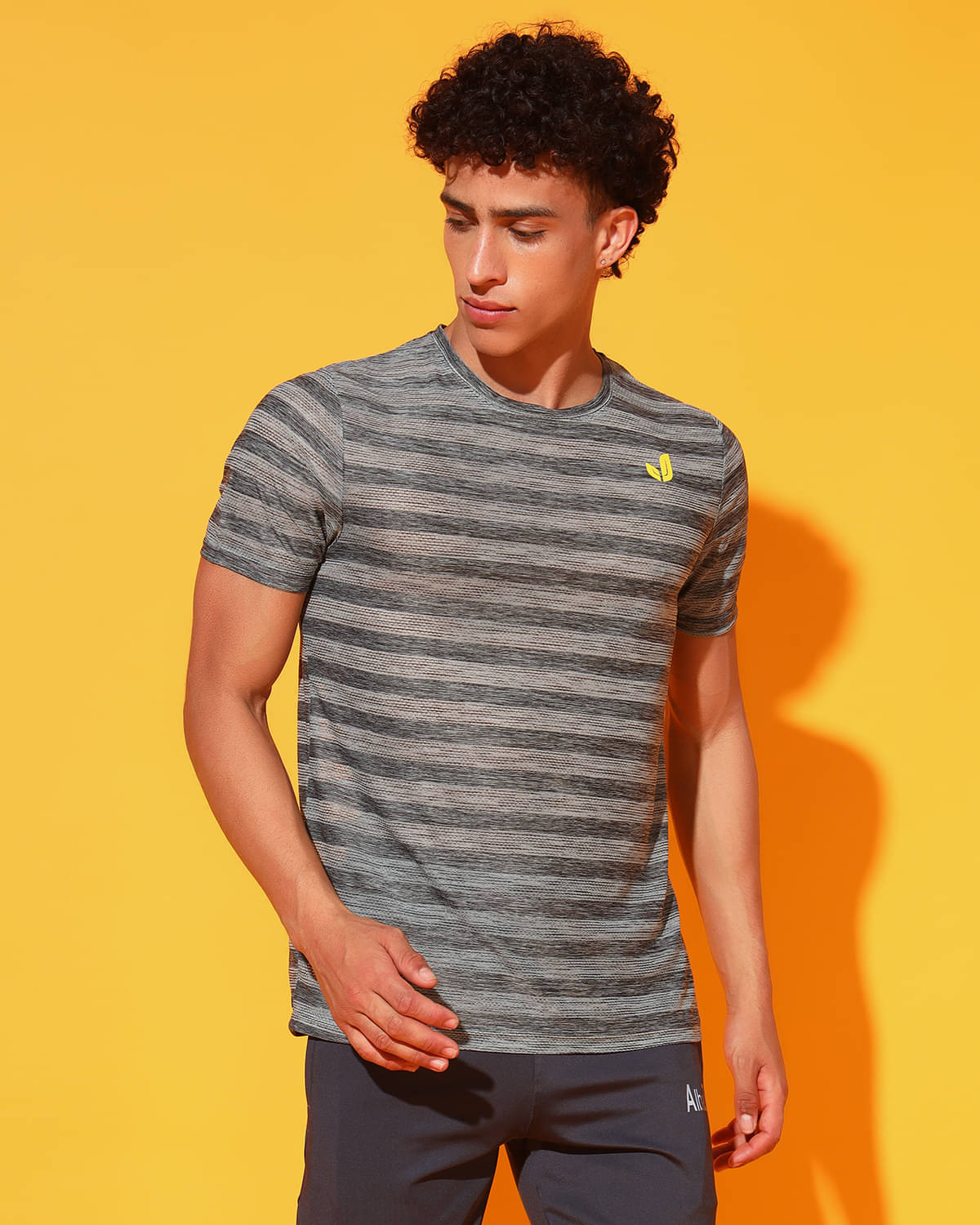 Unicus Apparel Polyester Regular Fit Striped Half Sleeves Men's Round T-Shirt - Light Grey ( Pack of 1 ) Unicus Apparel Polyester Regular Fit Striped Half Sleeves Men's Round T-Shirt - Light Grey ( Pack of 1 )