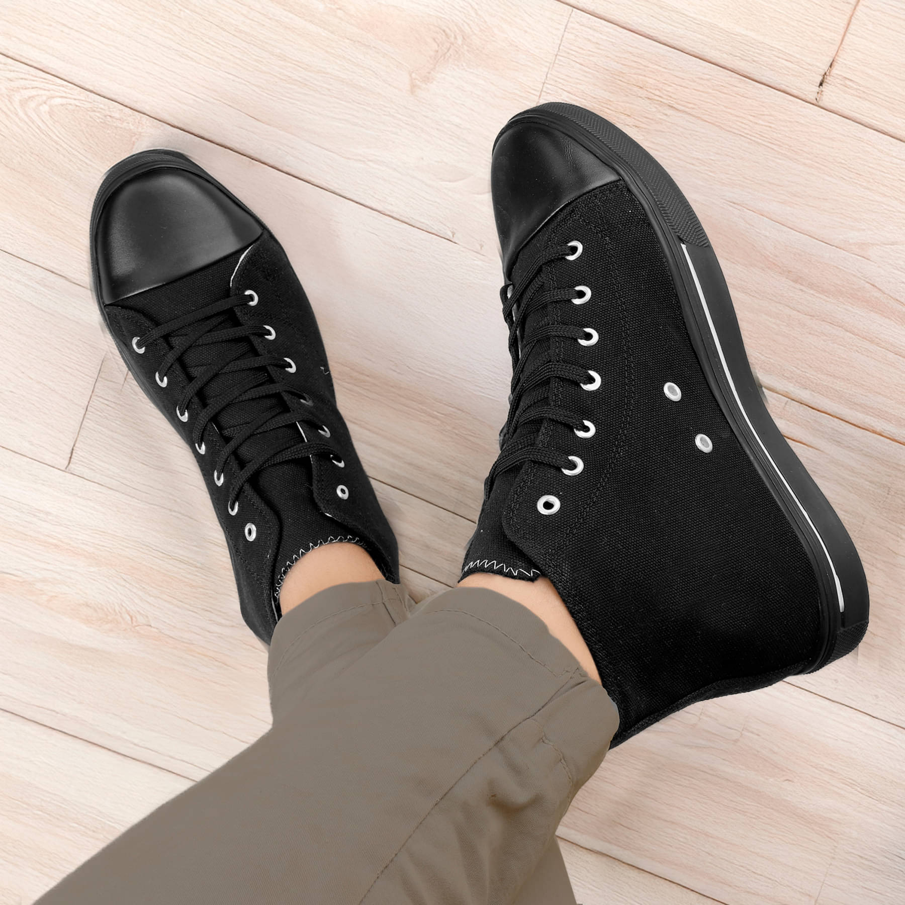 YUVRATO BAXI 3 Inch Height Increasing Black Men's Outdoor Shoes     			YUVRATO BAXI 3 Inch Height Increasing Black Men's Outdoor Shoes