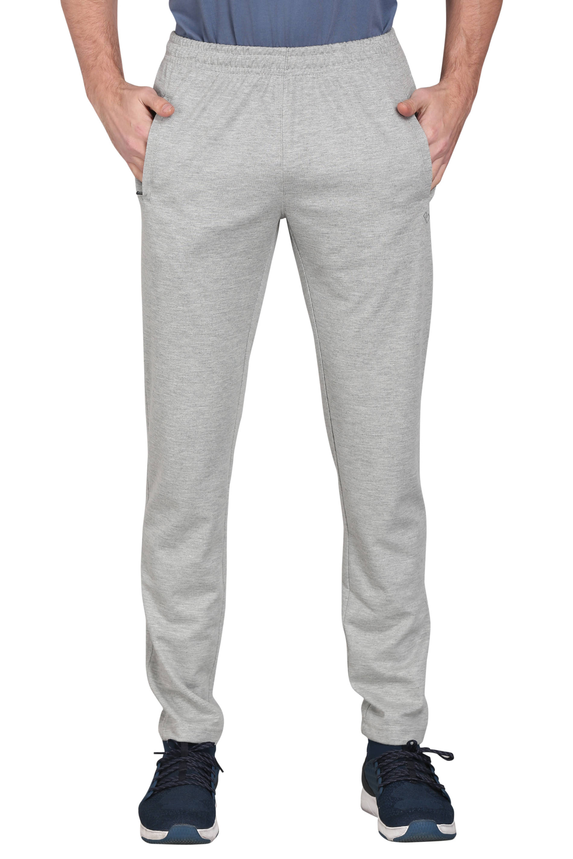     			beUNIQ Light Grey Cotton Blend Men's Trackpants ( Pack of 1 )