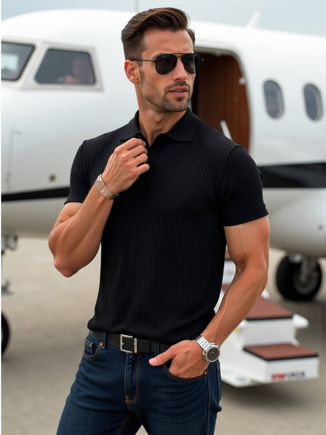 fashion and youth Pack of 1 Cotton Blend Regular Fit Solid Half Sleeves Men's Polo T Shirt ( Black ) fashion and youth Pack of 1 Cotton Blend Regular Fit Solid Half Sleeves Men's Polo T Shirt ( Black )
