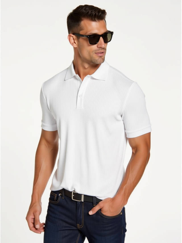 fashion and youth Pack of 1 Cotton Blend Regular Fit Solid Half Sleeves Men's Polo T Shirt ( White ) fashion and youth Pack of 1 Cotton Blend Regular Fit Solid Half Sleeves Men's Polo T Shirt ( White )