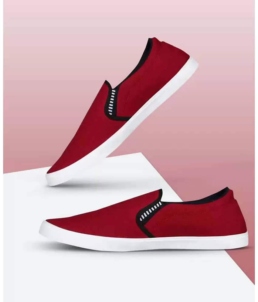 hotstyle BOSS Maroon Men's Slip-on Shoes - Casual Shoes | Buy online on ZillyBuy