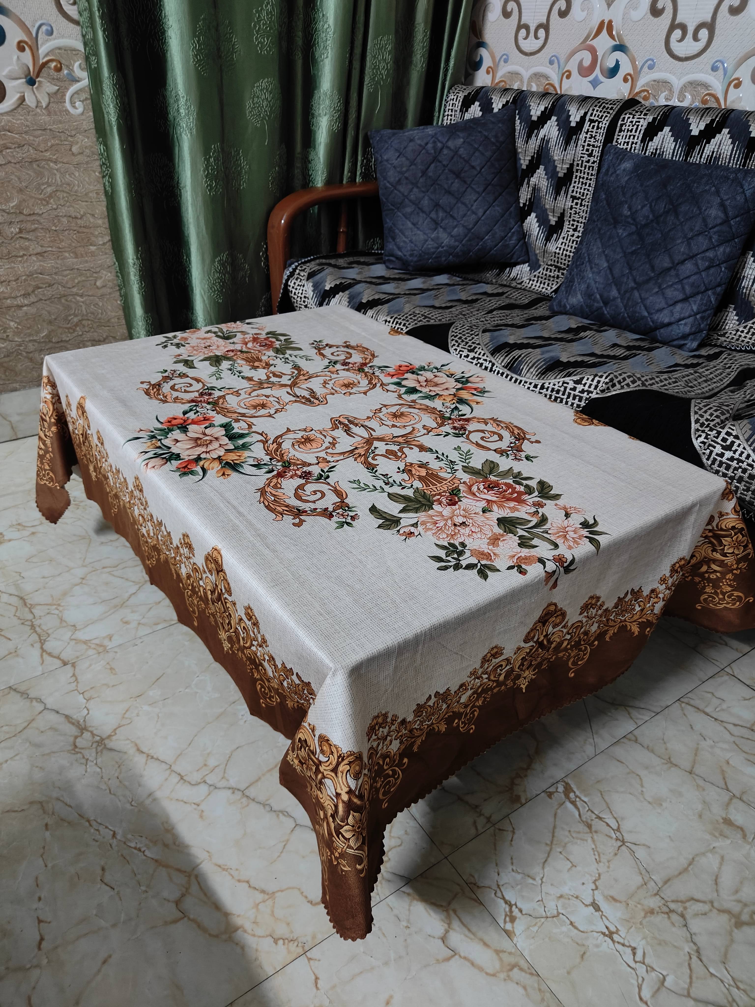 mopak decor Embroidered Cotton 4 Seater Square Table Cover ( 147 x 97 ) cm Pack of 1 Cream mopak decor Embroidered Cotton 4 Seater Square Table Cover ( 147 x 97 ) cm Pack of 1 Cream