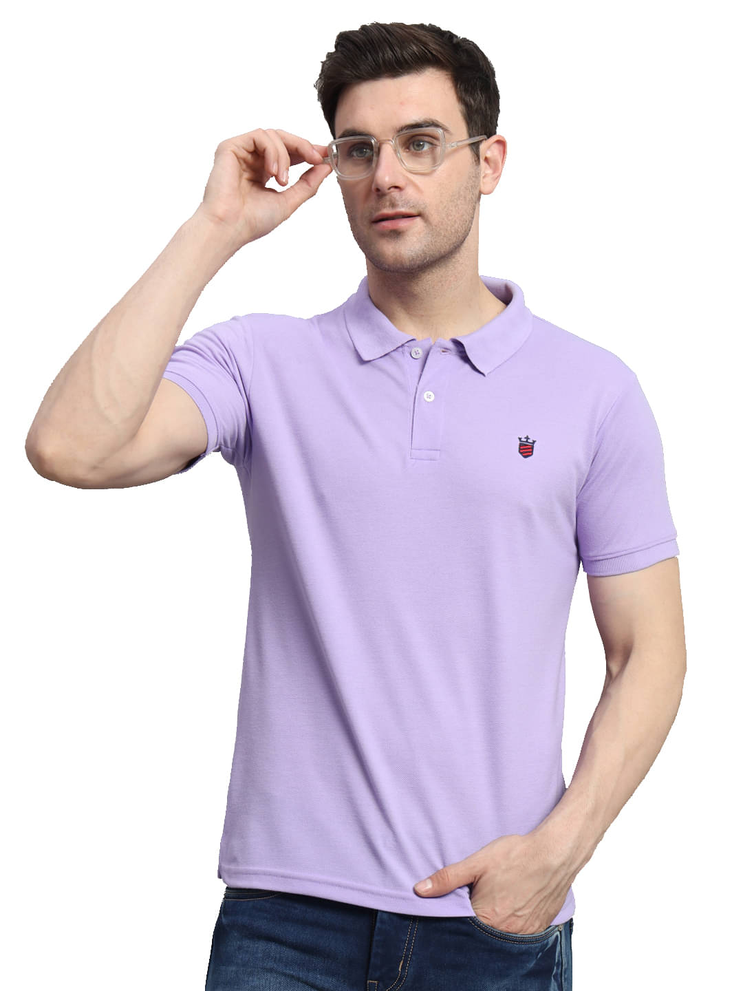 ADORATE Pack of 1 Cotton Blend Regular Fit Solid Half Sleeves Men's Polo T Shirt ( Purple ) ADORATE Pack of 1 Cotton Blend Regular Fit Solid Half Sleeves Men's Polo T Shirt ( Purple )