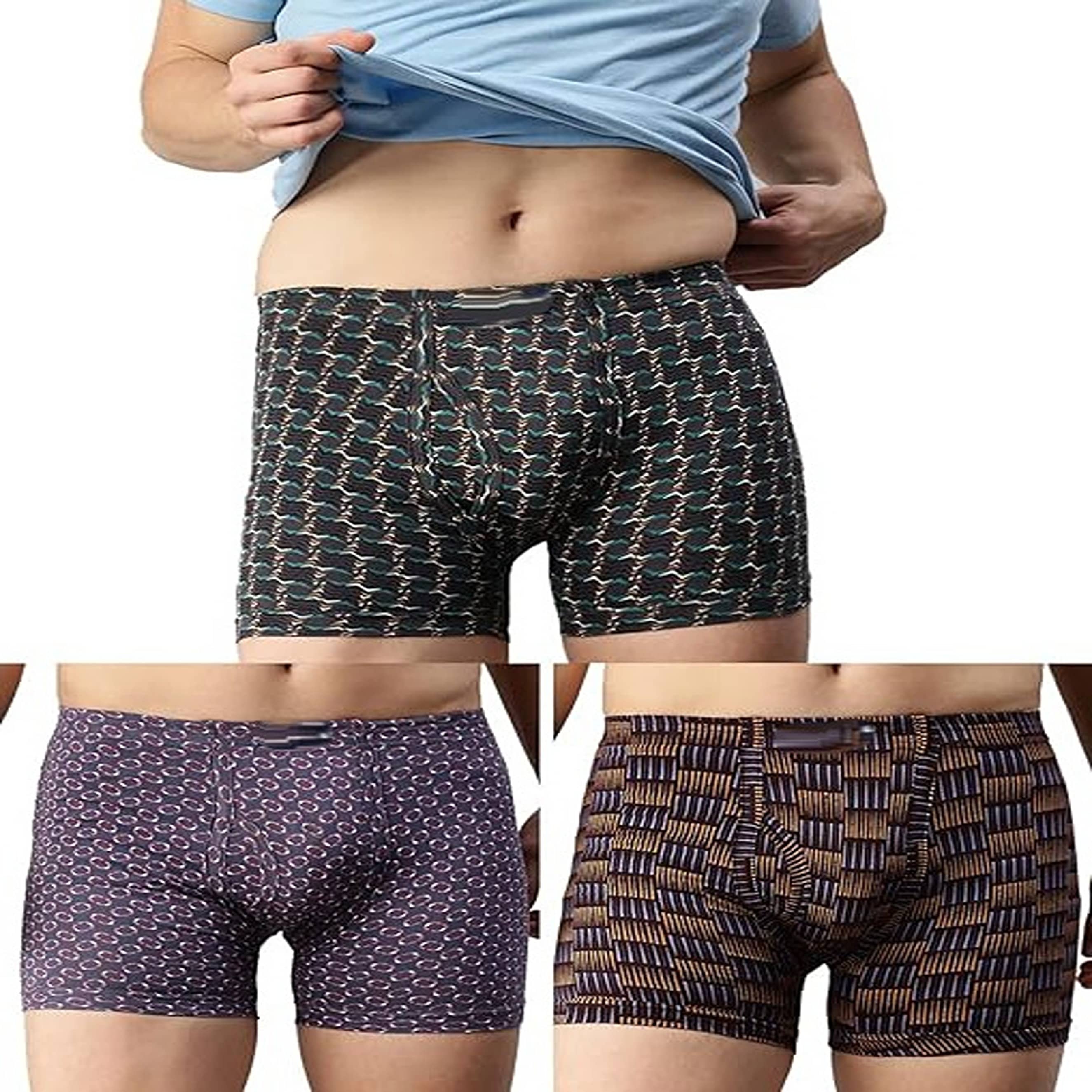 CAVENDRES Pack of 3 Nylon Trunks For Men's ( Multicolor )