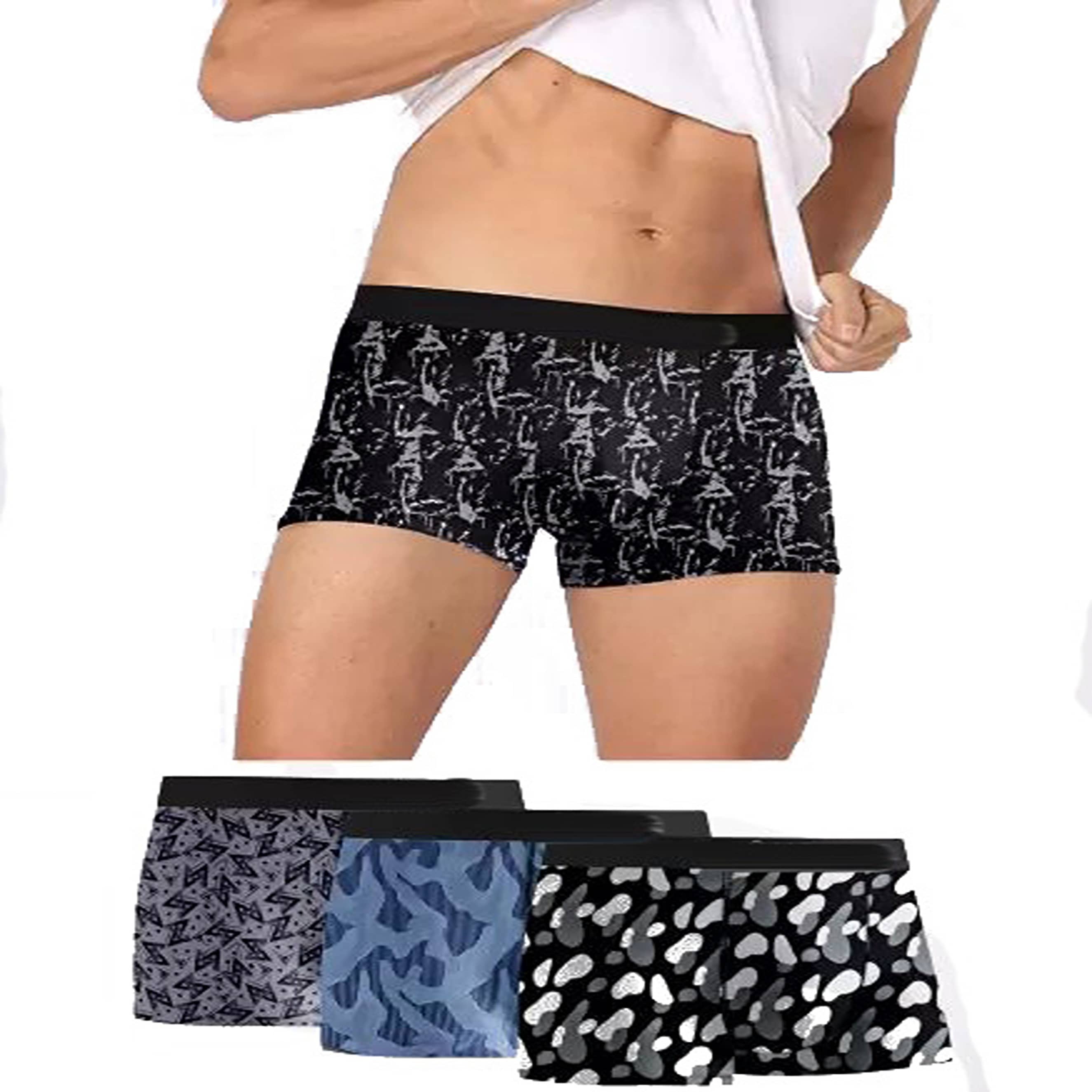 CAVENDRES Pack of 3 Nylon Trunks For Men's ( Multicolor )