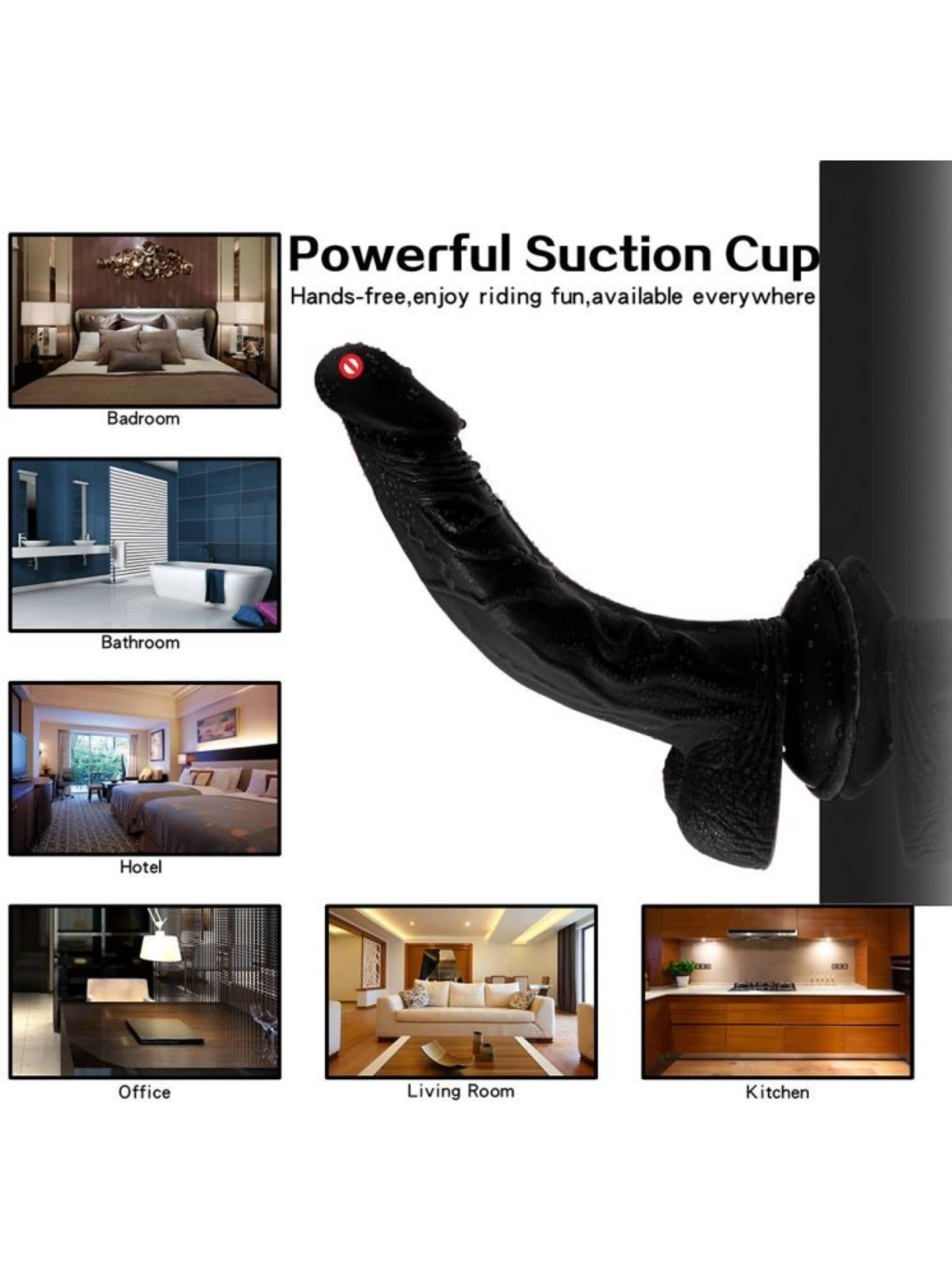 CRAZYNYT PRESENTS DILGOL BLACK 9" INCH LONG DILDO with suction cup for sexy female orgasm